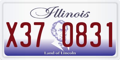 IL license plate X370831