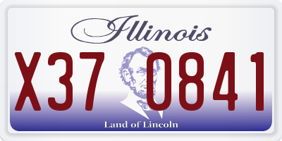 IL license plate X370841