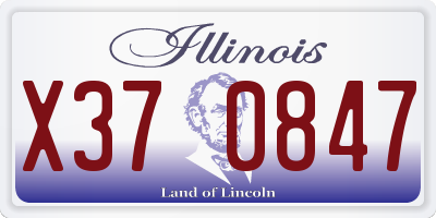 IL license plate X370847