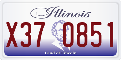 IL license plate X370851