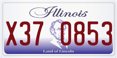 IL license plate X370853