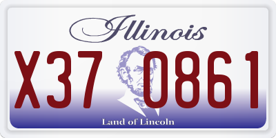 IL license plate X370861