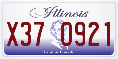 IL license plate X370921
