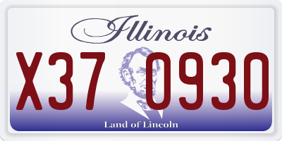 IL license plate X370930