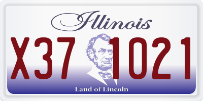 IL license plate X371021