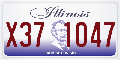 IL license plate X371047