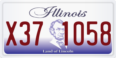 IL license plate X371058