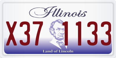 IL license plate X371133