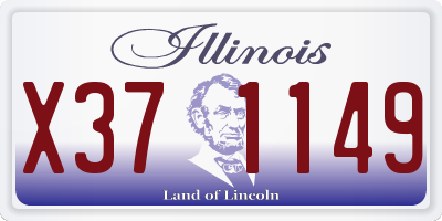 IL license plate X371149