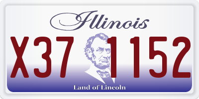 IL license plate X371152