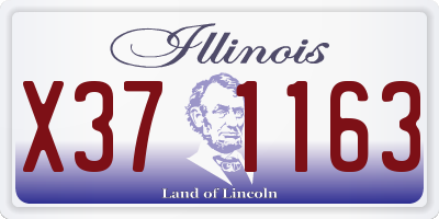 IL license plate X371163