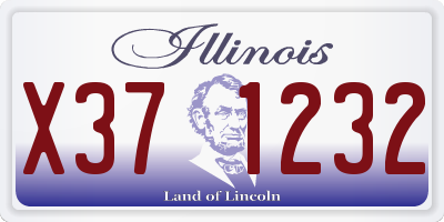 IL license plate X371232