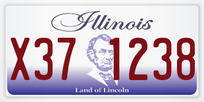 IL license plate X371238
