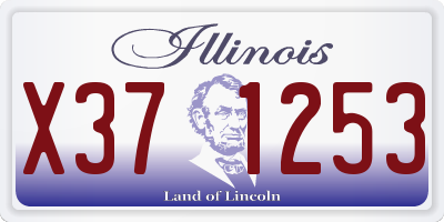 IL license plate X371253