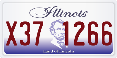 IL license plate X371266