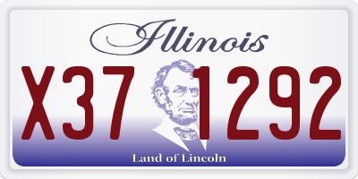 IL license plate X371292