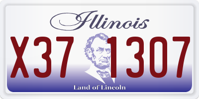IL license plate X371307