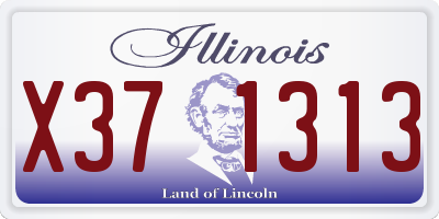 IL license plate X371313