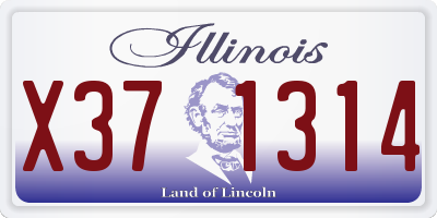 IL license plate X371314
