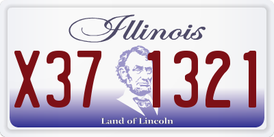IL license plate X371321