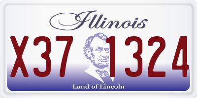 IL license plate X371324