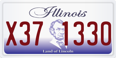 IL license plate X371330
