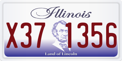 IL license plate X371356