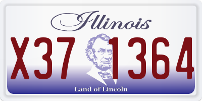 IL license plate X371364