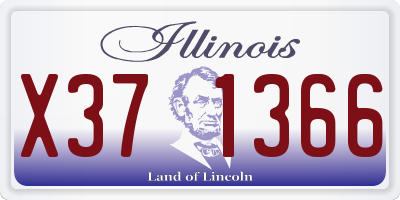 IL license plate X371366