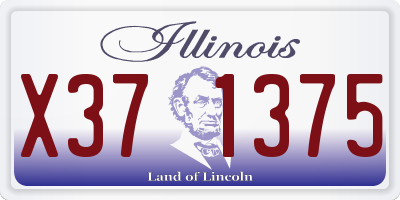 IL license plate X371375