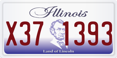 IL license plate X371393