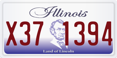 IL license plate X371394