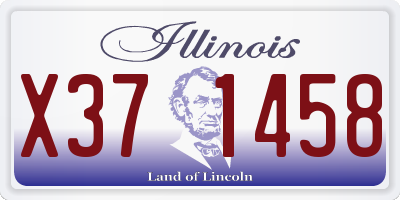 IL license plate X371458