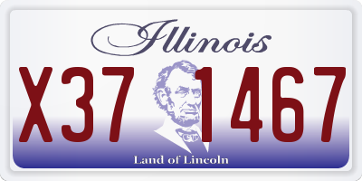 IL license plate X371467