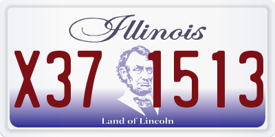 IL license plate X371513