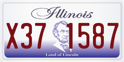 IL license plate X371587