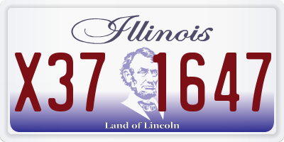 IL license plate X371647