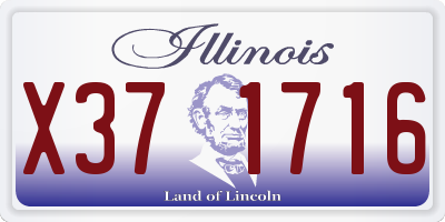 IL license plate X371716