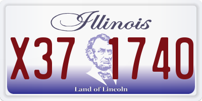 IL license plate X371740