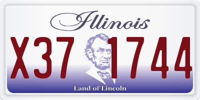 IL license plate X371744