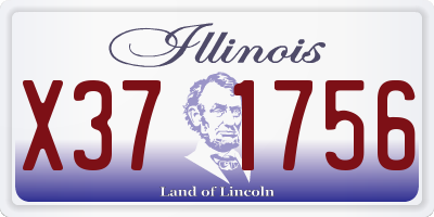 IL license plate X371756