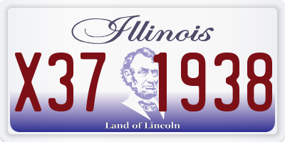 IL license plate X371938