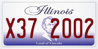 IL license plate X372002