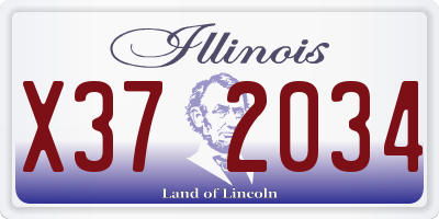 IL license plate X372034