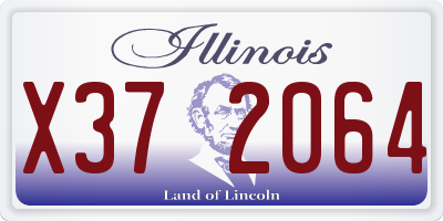 IL license plate X372064