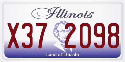 IL license plate X372098