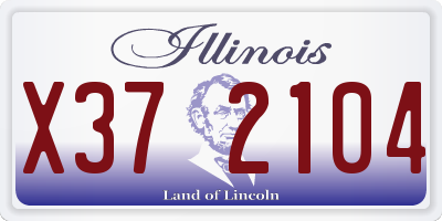 IL license plate X372104