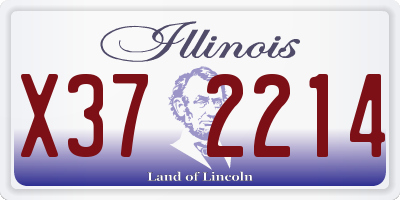 IL license plate X372214