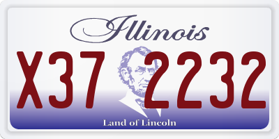 IL license plate X372232