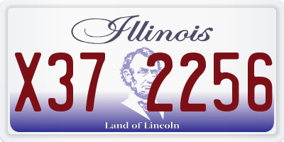 IL license plate X372256